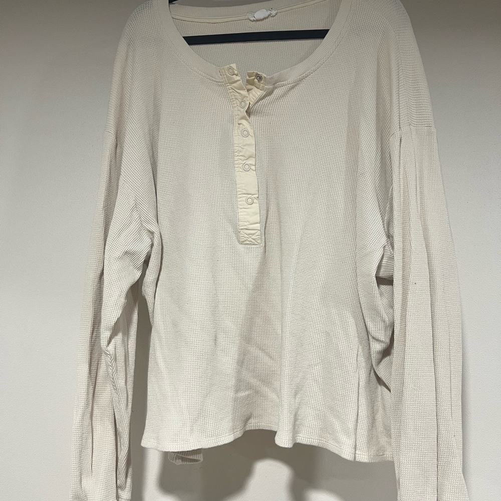 Oversized Good American Thermal Henley